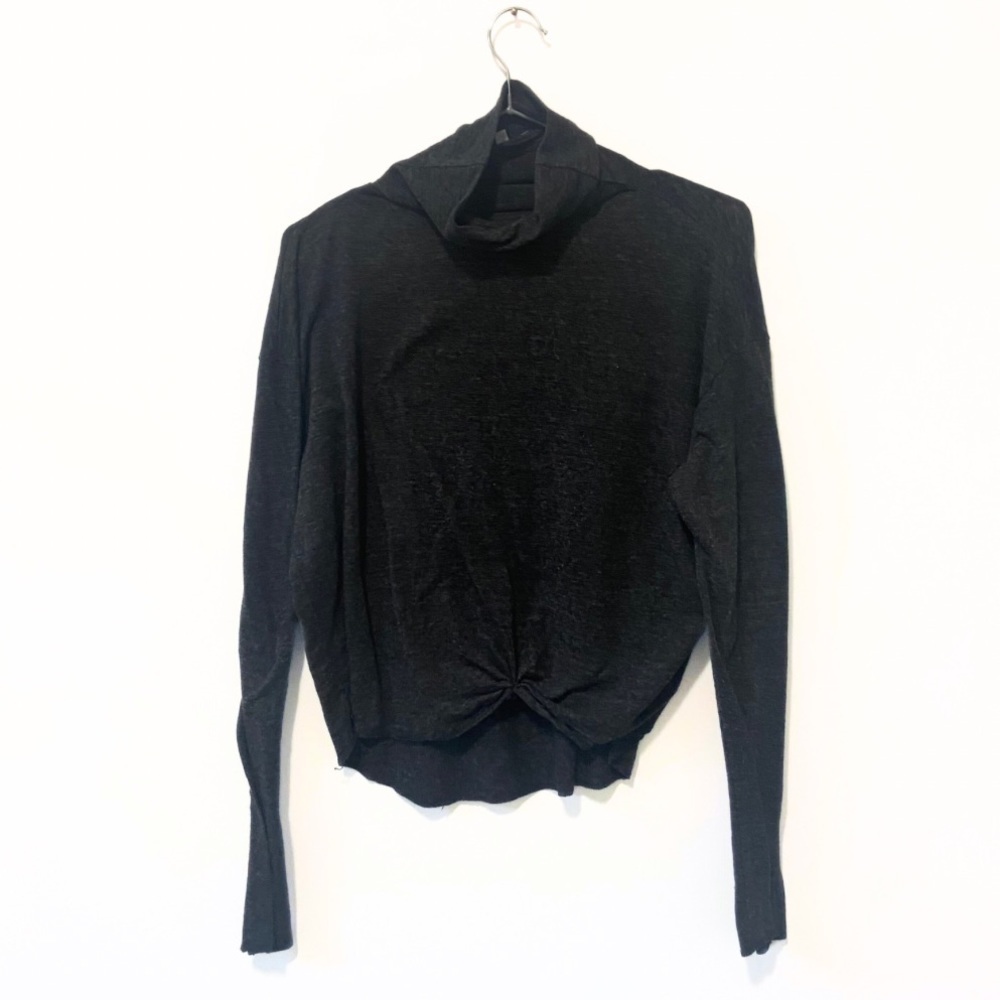Community | Aritzia Grey Linen/Wool Blend Long Sleeve Turtleneck Size Medium